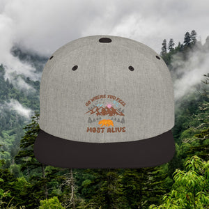 Wild Trail Flat Bill Snapback Hat