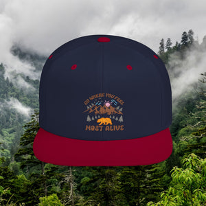 Wild Trail Flat Bill Snapback Hat